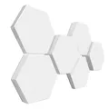 platino24 Schallabsorber COLORE aus Basotec G+ I Akustikpaneele mit Akustikfilz I 3D Wand-Paneele mit 6 Waben in Weiß I Akustikplatten zur Schalldämmung in Büro, Studio & Wohnung