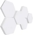 Basotect ® G+ Akustik Schallabsorber 6 Elemente Honeycomb WEISS / 3D-Set #008