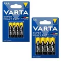 Varta Super Heavy Duty AA Mignon & AAA Micro Zink Kohle Batterien - 40er Paket