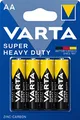 Varta Superlife AA Batterie (Zink-Kohle, 4er Blister, Niedrigstrom-Geräte, einfache Anwendungen wie Fernbedieungen, Wanduhren und Wecker)