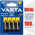 100 x Varta AA Mignon R6 Superlife (Super Heavy Duty) 1,5V Batterien