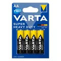 4 X Varta Super Heavy Duty Batterien Stilo AA Zink-Kohle R6P 1.5V 2006
