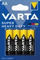 4 x Varta SuperLife Mignon AA MN1500 R6 LR6 1,5V Zink-Kohle Batterien Typ2006