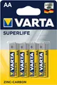 10x Varta Superlife, AA Zink-Kohle Batterie 4er Blister Mignon R6 1,5 V + AAA
