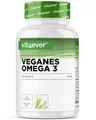 Omega 3 vegan - 120 Kapseln - Hochdosiert mit 1.500mg Algenöl pro Tagesdosis – Premium: Markenrohstoff life's®Omega - Laborgeprüft - Schadstoffarm - Hochdosiert