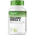 Algenöl Omega 3 120 Kapseln Vegan + Hochdosiert - 450 mg DHA & 225 mg EPA am Tag