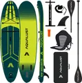 AQUALUST 10.6 iSUP Board Stand Up Paddle Surfboard aufblasbar Komplettset 320cm - Inhalt: Boardset+Kajakpaddel+Deluxe-Sitz