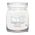 Yankee Candle Signature Duftkerze | Clean Cotton Medium Jar Kerze mit Doppeldochten | Sojawachs-Mischung lang brennende Kerze | Perfektes Geschenk für Frauen
