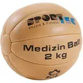 Medizinball aus Leder, ø 23 cm, 2 kg