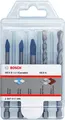 Bosch 5-tlg. HEX-9 HardCeramic + HEX-5 Drill Bit Set (Fliesen, Beton, Ø6/8mm)