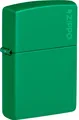 ZIPPO Original Feuerzeug Regular / Sky Grün matt Zippo Logo / Geschenketui