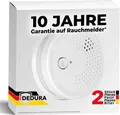 Dedura Rauchmelder Set (2 Stück), DIN EN 14604, Rauchwarnmelder inkl. Batterie