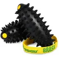 Sport-Tec TOGU Tiefenmuskeltrainer Brasil Massagerolle Triggerpunktmassage Selbstmassage 2 Stück, inkl. Übungsposter, Schwarz