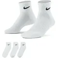 Nike Funktionssocken U NK EVERYDAY CSH ANKL 3PR 132 weiß L (42/45)