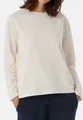 Schiesser Pyjamaoberteil Mix & Relax Organic Cotton (1-tlg) Schlafanzug Shirt langarm - Baumwolle