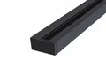 Schwarz Lampenschiene Schienensystem 100x3,3x2 [cm]