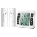 Digital Kühlschrank Thermometer mit 2 Sensoren Alarm MIN/MAX Temperaturanzeige