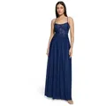 Vera Mont Abendkleid Damen im Glitzer-Look blau|grau L (40)