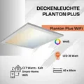 Ledvance LED Smart+ Aufbaupanel Planon Plus Weiß 60x60cm 36W 3950lm TW 3000-6500K Dimmbar App Google Alexa WiFi - Weiß