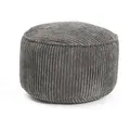 Lumaland Sitzsack Sitzhocker Cord Ablage kompakt 25x45 cm, pflegeleicht, Indoor Relaxen grau