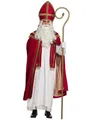 Boland Kostüm Nikolaus Kostüm für Erwachsene Rot-Weiß-Gold