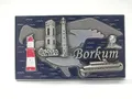 Borkum Magnet Metall Souvenir Germany Ostfriesland 7,5 cm