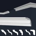 MARBET DESIGN Stuckleisten XPS Styropor weiß - Deckenleisten Stuck Decken Styroporleisten E-Leisten - (Musterstück E-42)