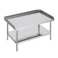 VEVOR Arbeitstisch Edelstahl, gewerblicher Arbeitstisch zur Lebensmittelzubereitung, 3-seitiger Spritzschutz, Arbeitstisch mit Einstellbarer Höhe (762 x 1219 x 660 mm)