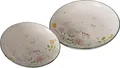 Teller mit Blumenmuster FLORINA, aus Keramik, 2er-Set