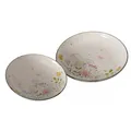 Teller mit Blumenmuster FLORINA, aus Keramik, 2er-Set