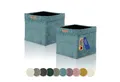 Lycce Regalkorb Kallax Boxen Cord 2er Set türkis, Aufbewahrungsbox faltbar 33x33x31cm (2 St)