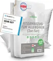 Welldora - 2-Set Milbenbezug Kissen 40x80 - Allergiker Kissenbezug fachärztlich getestet - Encasing gegen Milben & Bettwanzen - Allergiker Bettwäsche