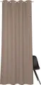 Esprit Vorhang Harp (1 St), Ösen, blickdicht, Microfaser, HxB: 250x140, Blickdicht, mit Lederlabel, (BxH) 140 x 250 cm