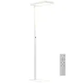 HOMCOM Stehlampe, Dimmbar Stehleuchte mit Fernbedienung Timing-Funktion Nachtlicht 1,96 m 3000-6500 K Standleuchte 40W 1560LM Leselampe Stehend für Schlafzimmer Wohnzimmer