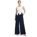 Vera Mont Overall Vera Mont Jumpsuit mit weitem Bein (1-tlg) Bunddetail blau XL (46)