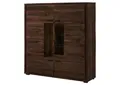 Highboard Akazie 145x40x153 dunkelbraun lackiert BARK #207