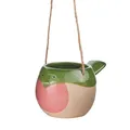 BUTLERS Hängeblumentopf Steinzeug ca. 12x10x19 cm -Birdy- Pflanztopf für Hängepflanzen | Dekorativer Übertopf in Vogelform für Fenster