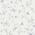Bricoflor Blumentapete Vintage in Blau Weiß Romantische Tapete mit Blumen Im Landhausstil Ideal für Küche und Schlafzimmer