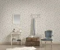 Vliestapete Weiß Blau Grau Floral Ranken Blumen Blätter 39071-3 (1,97€/1qm)
