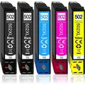 5er Sparpack Druckerpatronen ersetzt Epson 502XL (502) für WF-2860 WF-2865 WF2880 XP-5100 XP-5105 XP-5150 XP-5155