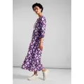 STREET ONE Midikleid aus 100% Baumwolle lila 36