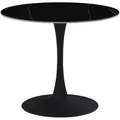 HELA Bistrotisch PAOLA Esstisch rund, 90 cm, robuste Steinplatte, verschiedene Steinfarben, Pflegeleicht schwarz