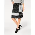 heine A-Linien-Rock Patchrock schwarz 44