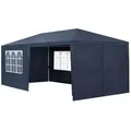 Juskys Partyzelt, Blau, Metall, 300x250x600 cm, Sonnen- & Sichtschutz, Pavillons & Pergolas