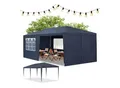 Juskys Partyzelt 3x6 m in Blau mit Dach & Seitenwänden – 18 m² Grundfläche – Sonnenschutz Outdoor