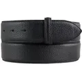 BELTINGER Ledergürtel Wechselgürtel aus gemasertem Leder mit Steppnaht ohne Schnalle 4 cm - (1-St) schwarz 85 cm (Gesamtlänge 100 cm)