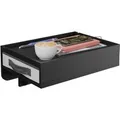 Relaxdays Nachttisch Bambus Schwarz Klemmbar mit Schublade 14 cm x 37 cm x 26,5 cm 2,4 kg