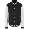URBAN CLASSICS Outdoorjacke Urban Classics Herren 2-tone College Sweatjacket (1-St) schwarz M (48/50)
