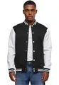 Urban Classics Herren 2-Tone College Sweatjacket, Blk/Wht, M, TB207