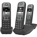 Gigaset Gigaset A705 Trio - schnurloses DECT-Telefon - Schwarz